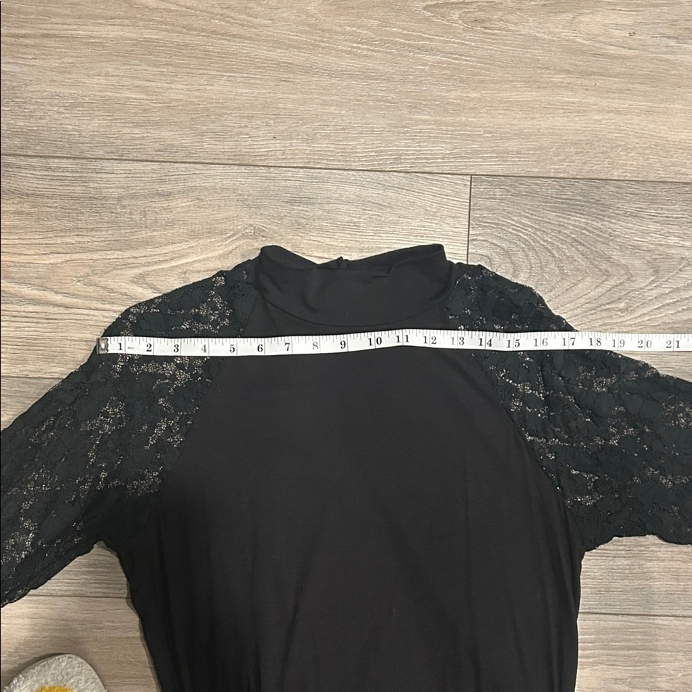 Maurices Black Lace Sleeve Blouse - Picture 7 of 8